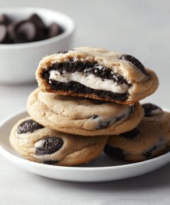Oreo Stuffed Chocolate Chip Cookies Recipe