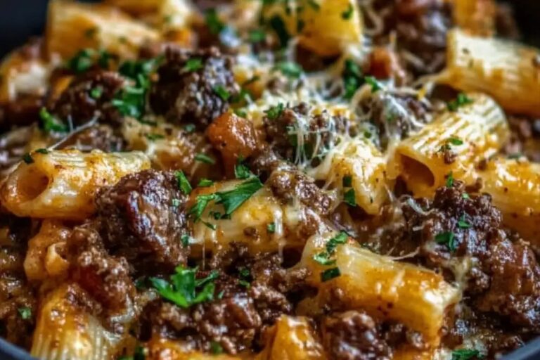 One-Pot Beef And Cheddar Ranch Pasta Recipe