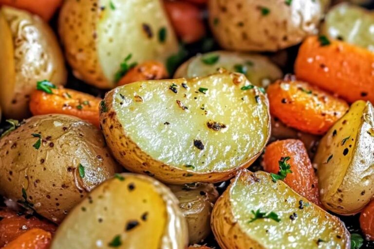 Garlic Herb Roasted Potatoes, Carrots, and Zucchini Recipe