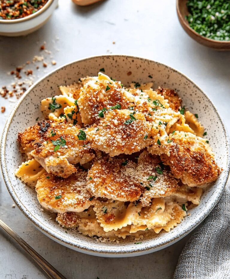 Moist Garlic Butter Chicken Bites With Creamy Parmesan Pasta Recipe