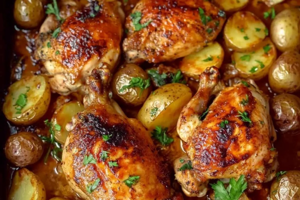 One Pan Chicken and Potatoes Recipe