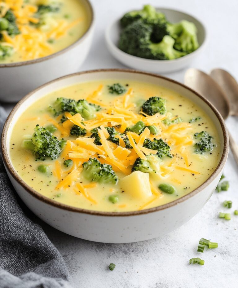 Cheddar Broccoli Potato Soup Recipe
