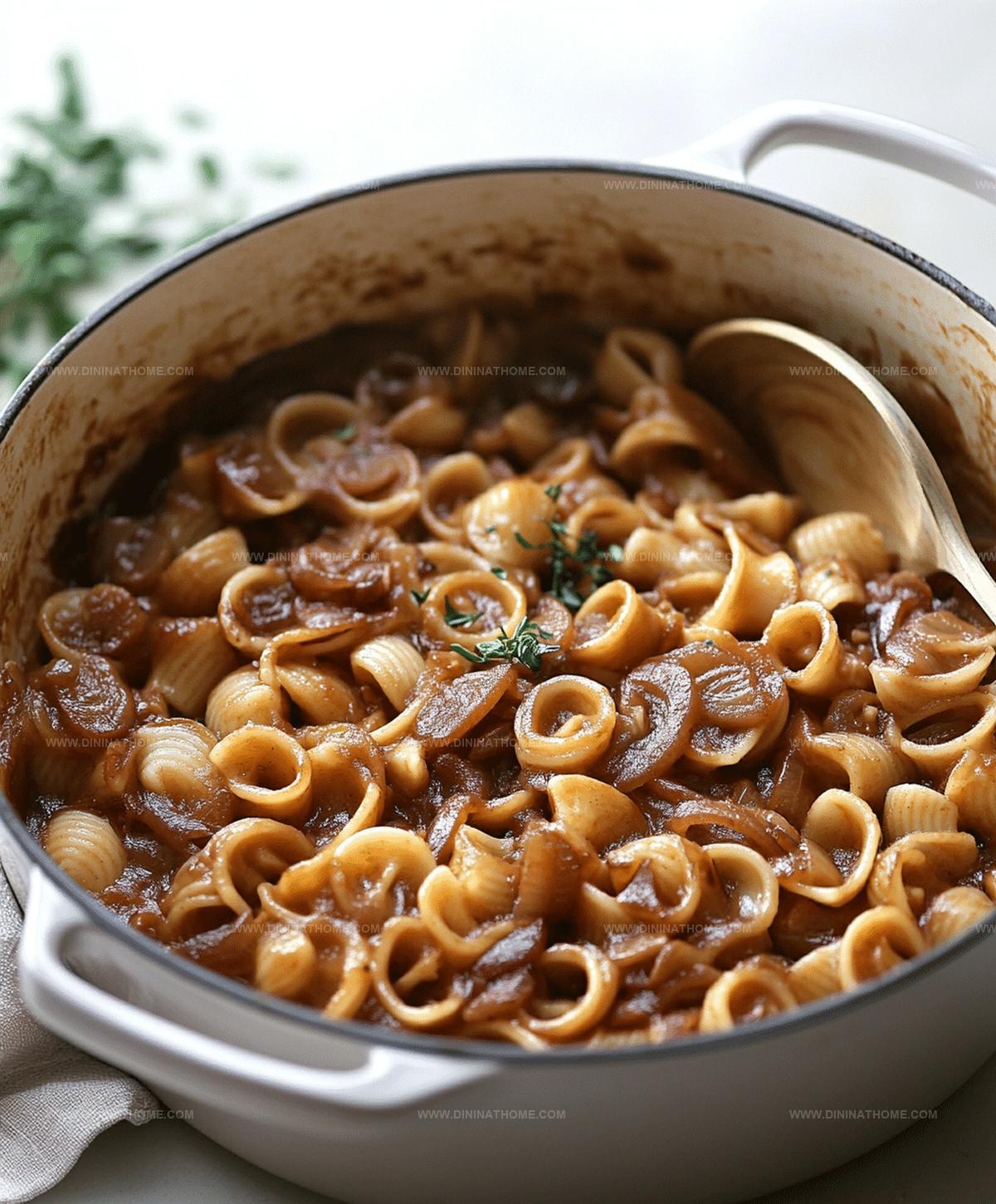 One Pot French Onion Pasta Recipe