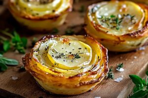 Garlic Herb Muffin Pan Potato Galettes Recipe