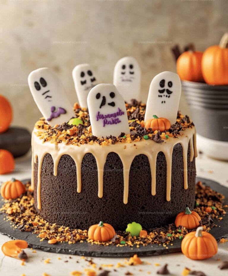 Halloween Graveyard Chocolate Poke Cake Recipe