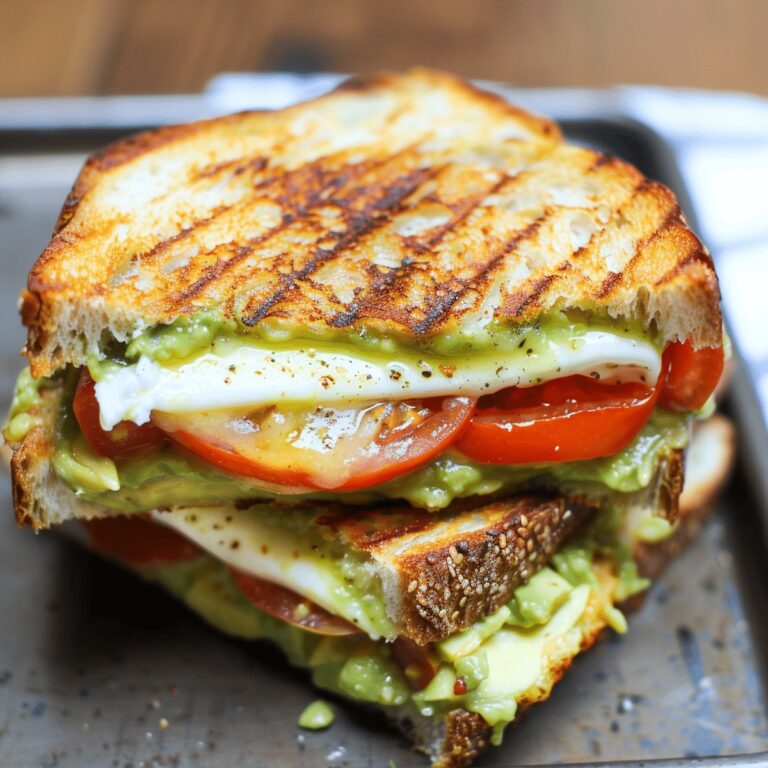Avocado, Mozzarella, and Tomato Grilled Cheese Recipe