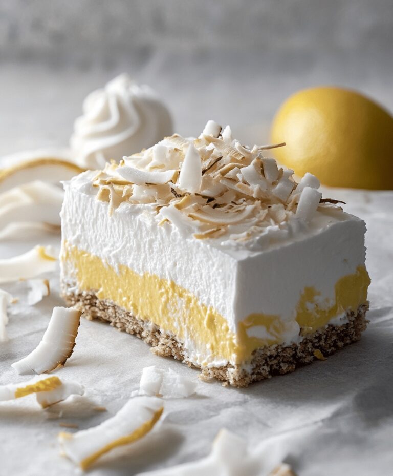 No-bake Coconut Cream Lush Dessert Recipe