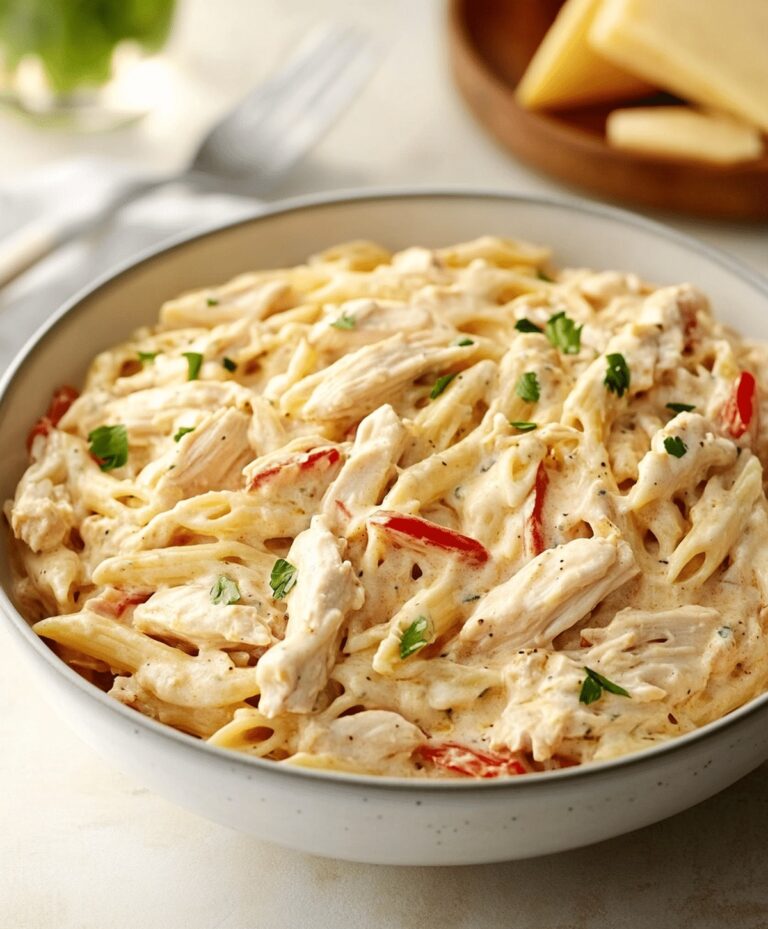 Creamy White Cheddar Chicken Pasta Recipe