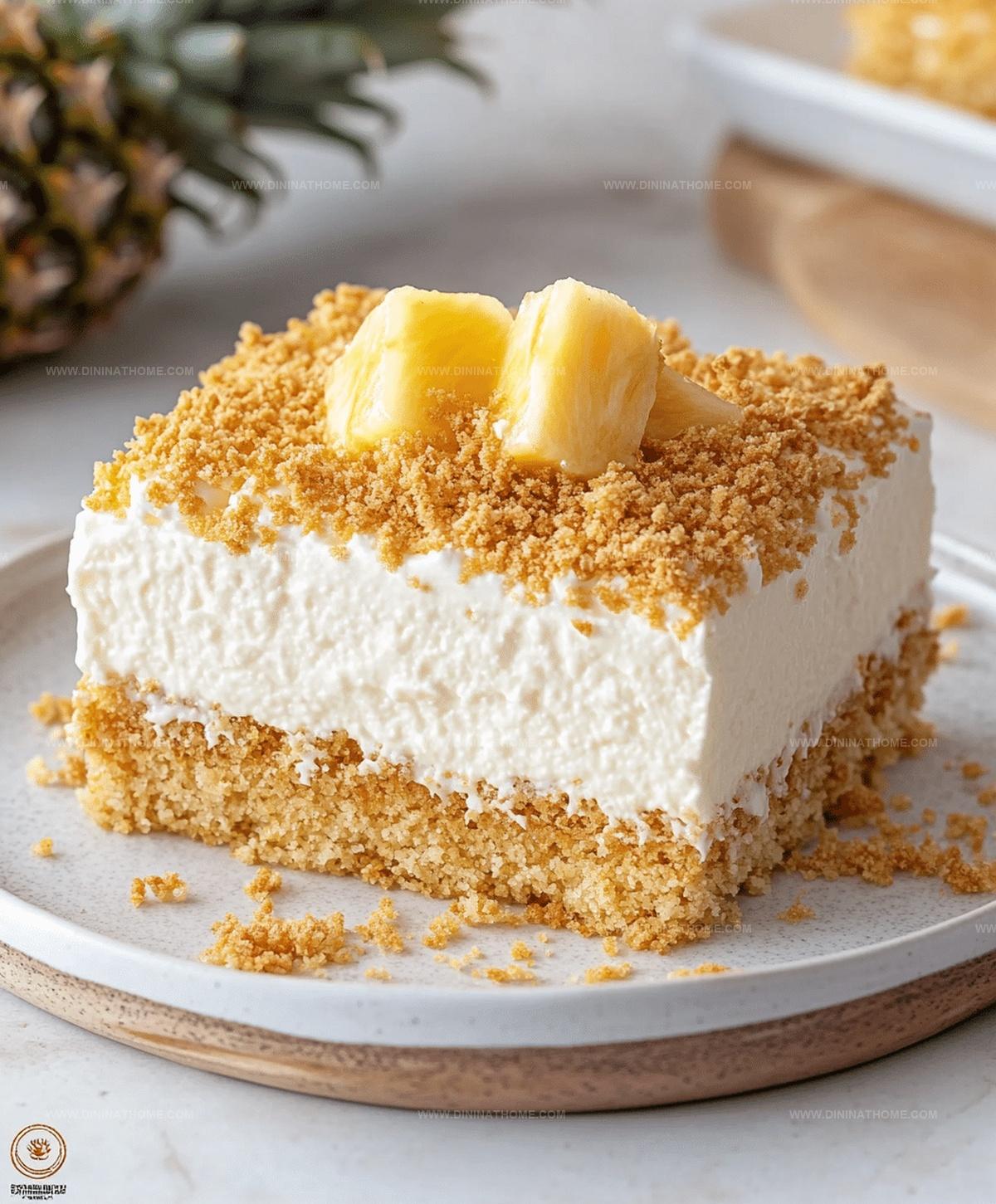 No-bake Pineapple Cream Dessert Recipe
