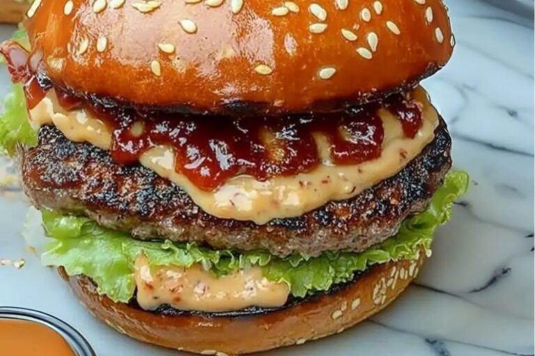 Crispy Smash Burgers with Creamy Bacon Mayo Drizzle Recipe