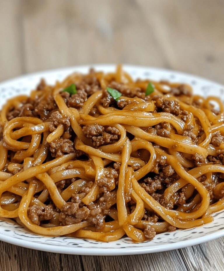 Mongolian Ground Beef Noodles Recipe