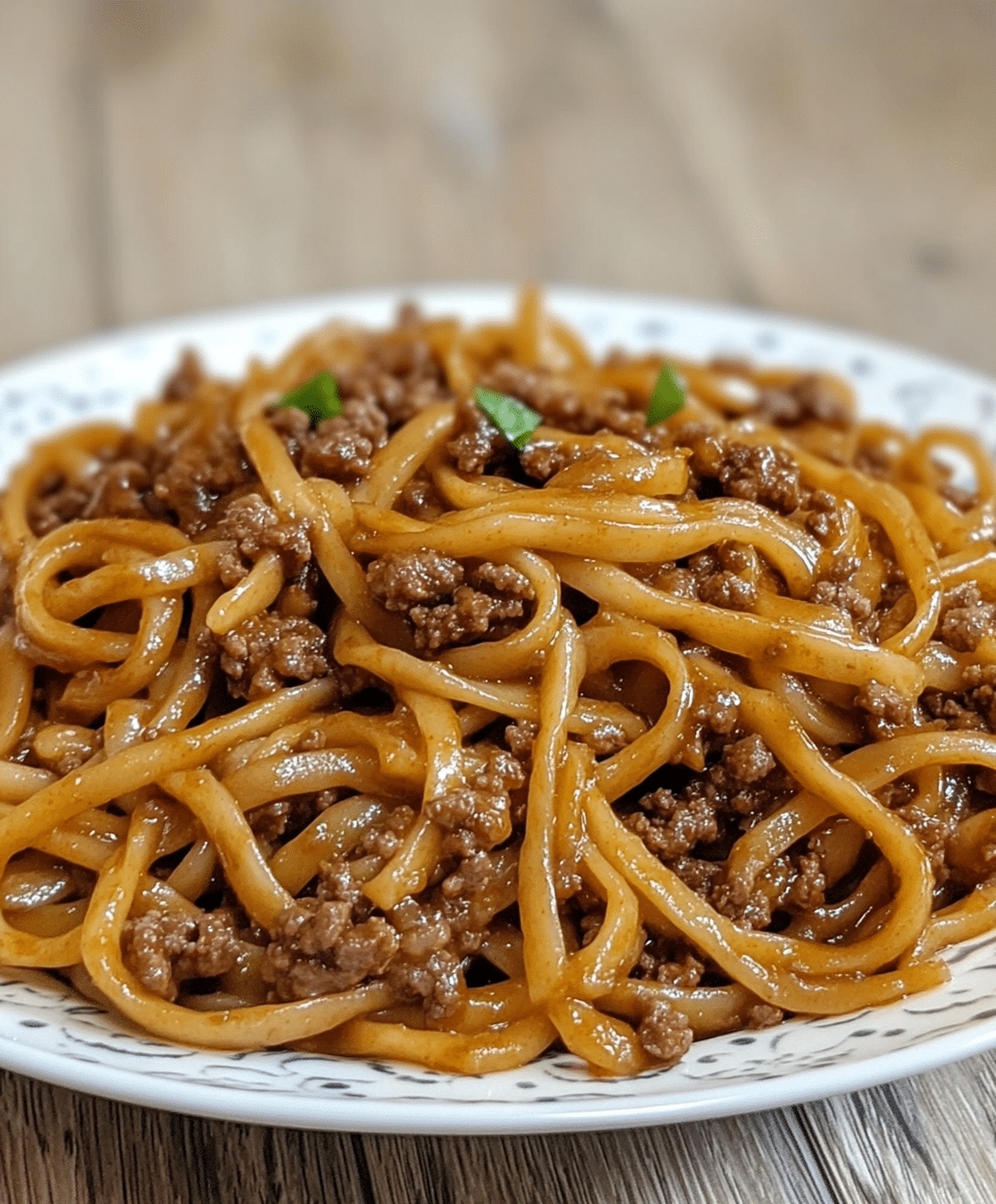 Mongolian Ground Beef Noodles Recipe