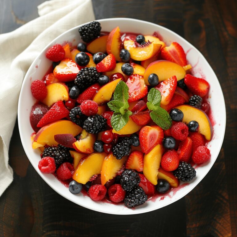 Peach Berry Fruit Salad Recipe