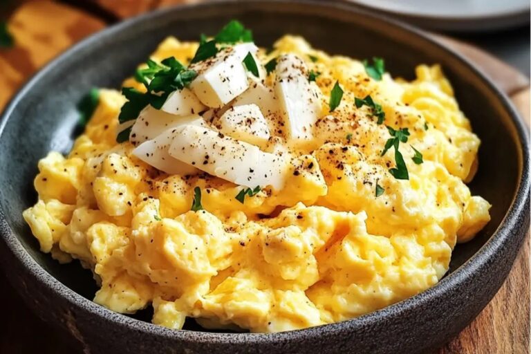 Scrambled Eggs With Sausage, Peppers, And Creamy Grits Recipe