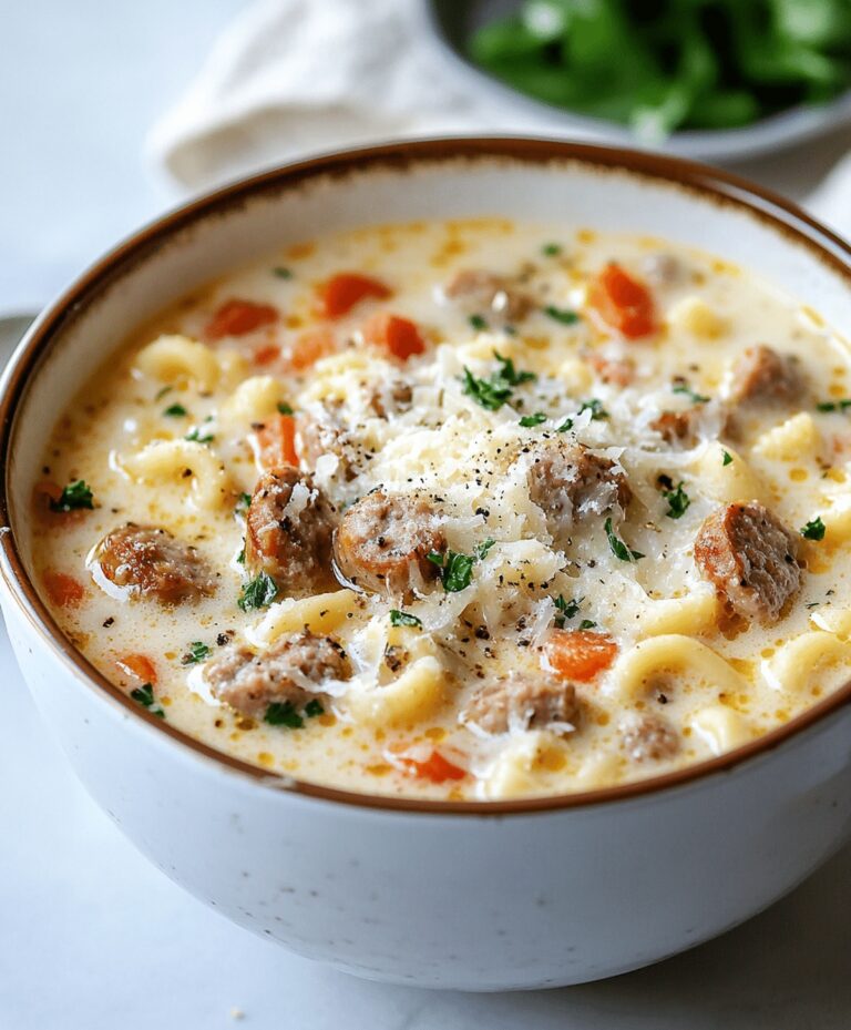 Creamy Parmesan Italian Sausage Soup Recipe