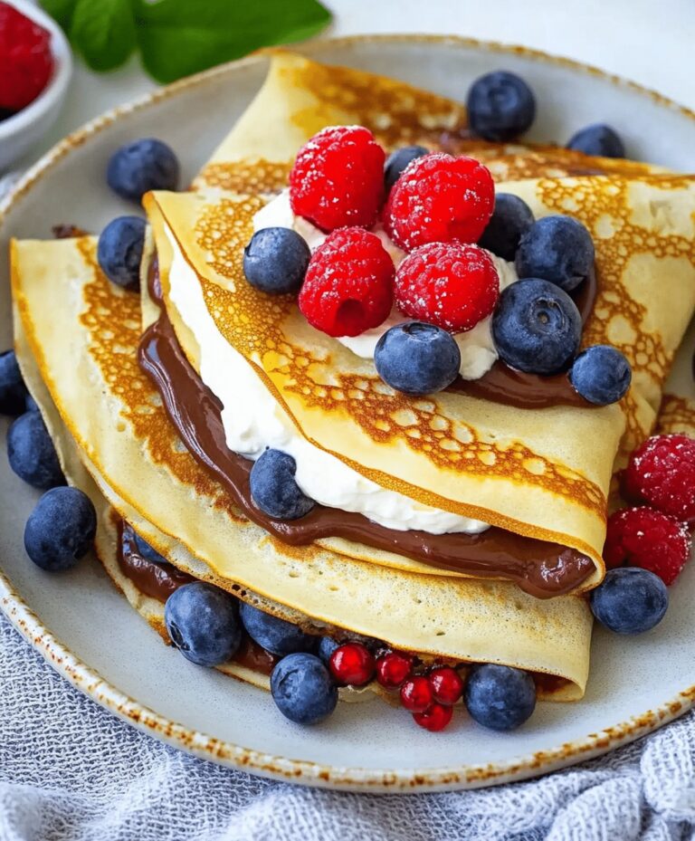 Nutella Cream-filled Crepes Recipe