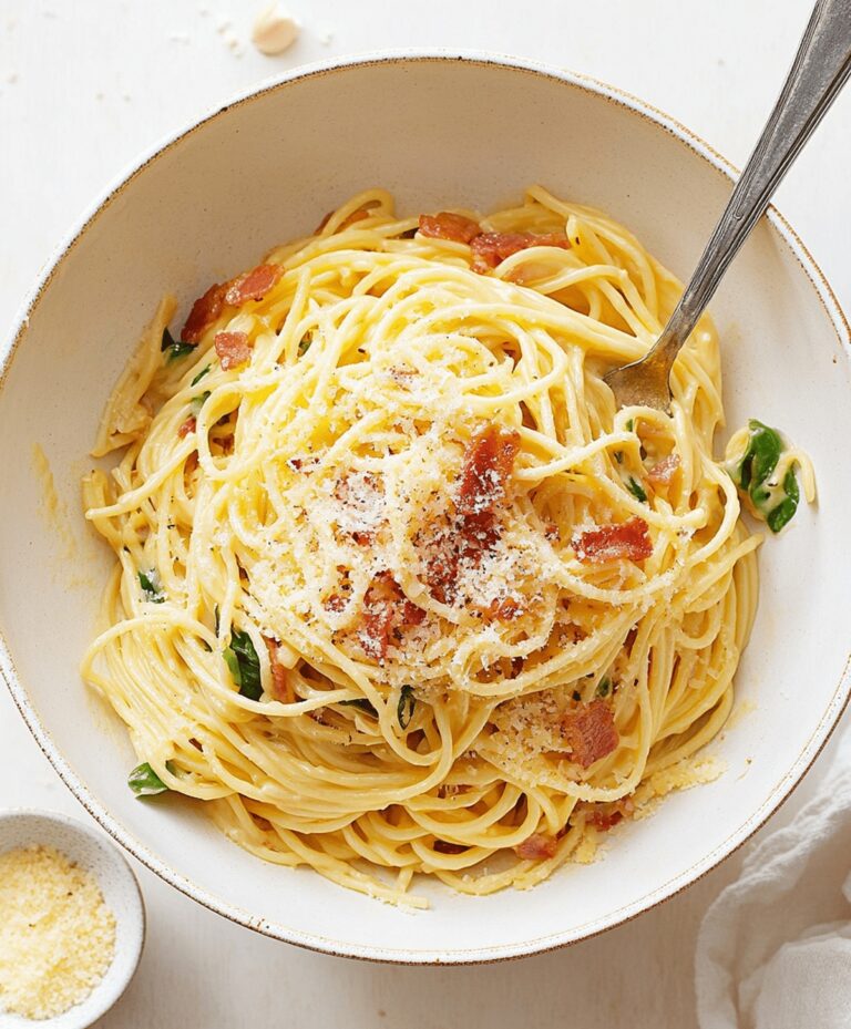 Classic Italian Carbonara With Bacon Recipe