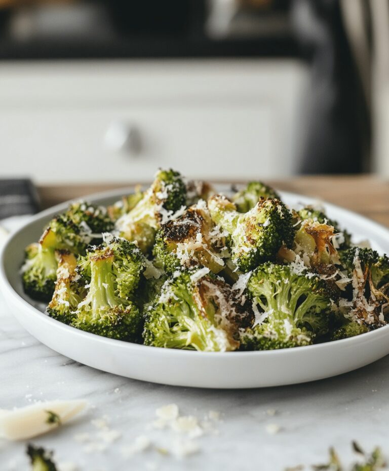 Garlic Parmesan Roasted Broccoli Recipe