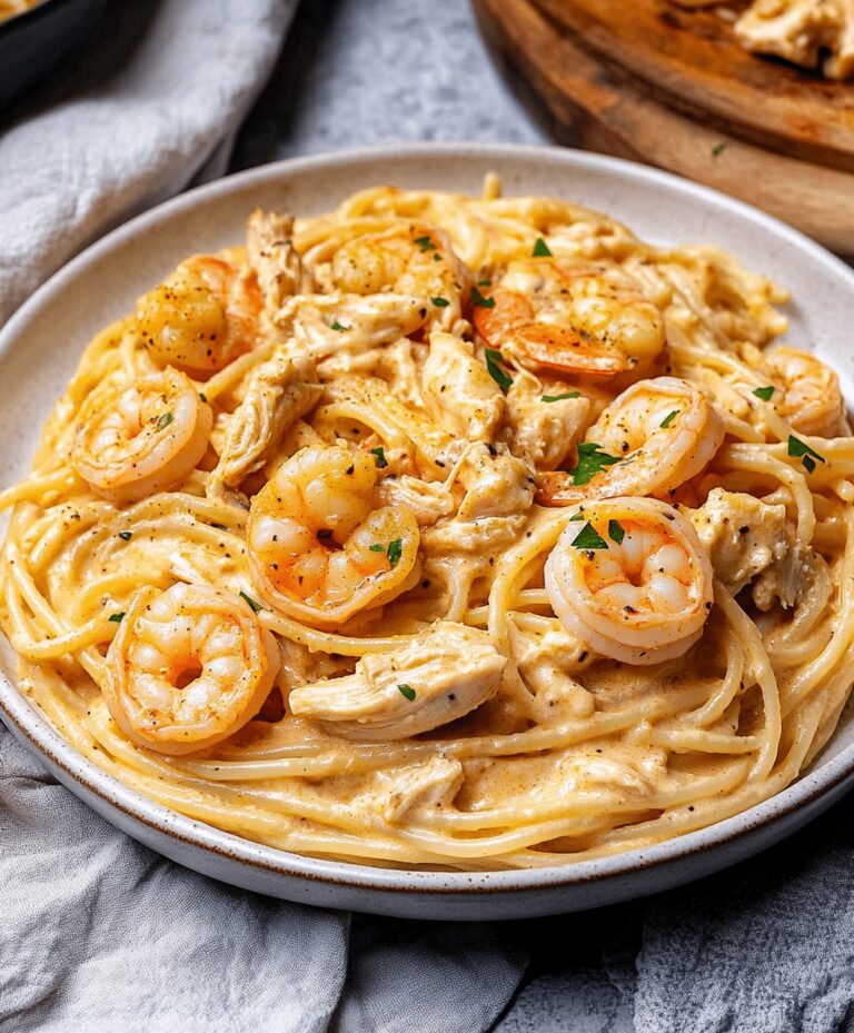 Creamy Cajun Shrimp And Chicken Pasta Recipe