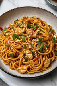 Slow Cooker Honey Garlic Chicken Noodles Recipe