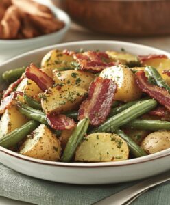 Country Ranch Green Beans And Potatoes With Bacon Recipe