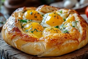 Egg & Cheese Stuffed Bazlama Bread Recipe