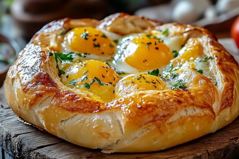 Egg & Cheese Stuffed Bazlama Bread Recipe