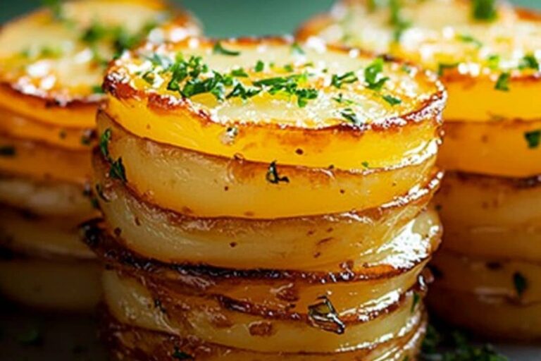 Crispy and Cheesy Potato Stacks Recipe