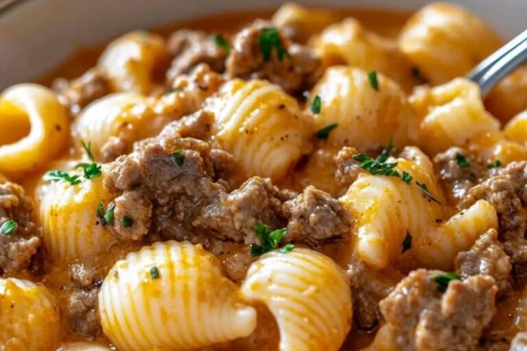 Velvety Beef and Shells Recipe