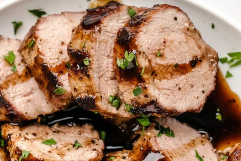 Instant Pot Pork Tenderloin with Honey Balsamic Sauce Recipe