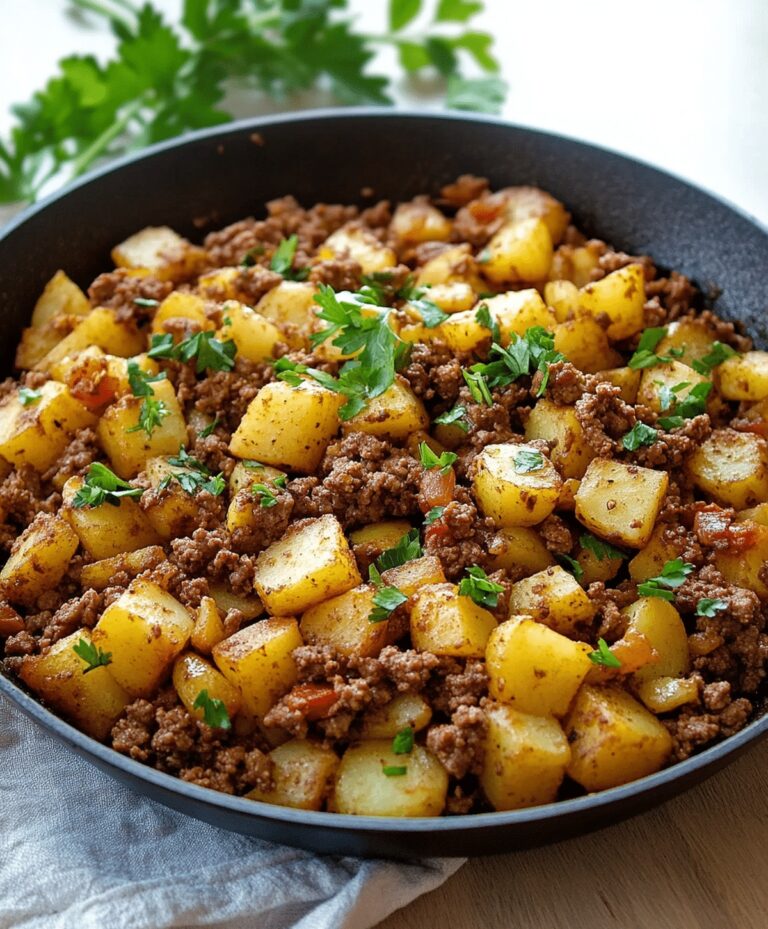 Ground Beef and Potatoes Skillet Recipe