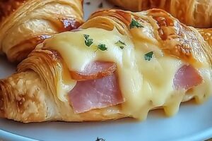 Baked Ham and Cheese Croissants Recipe
