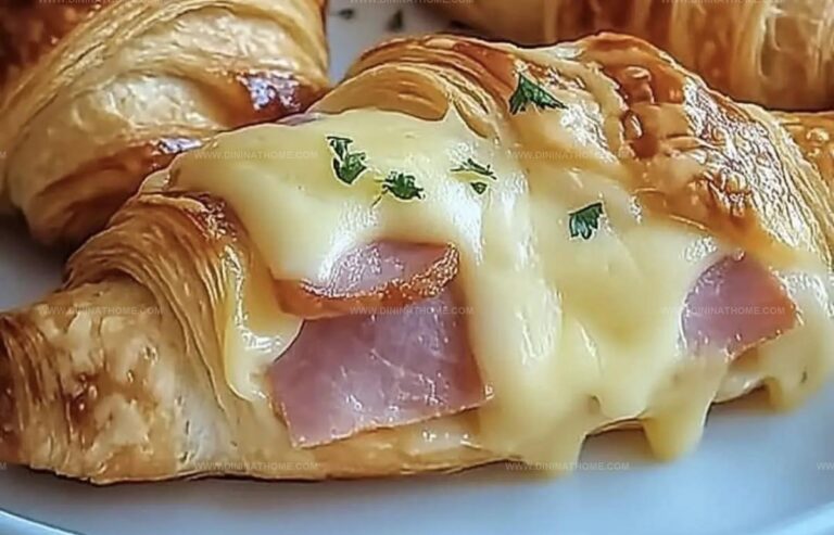 Baked Ham and Cheese Croissants Recipe