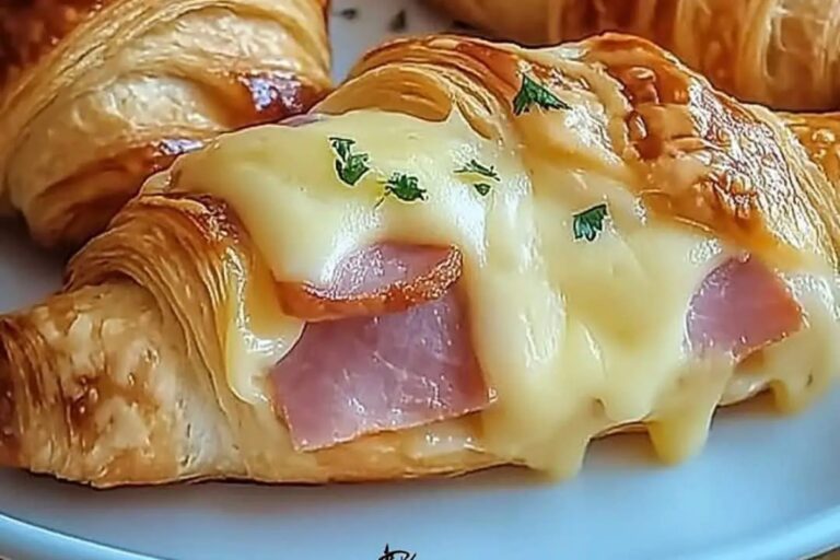 Baked Ham and Cheese Croissants Recipe
