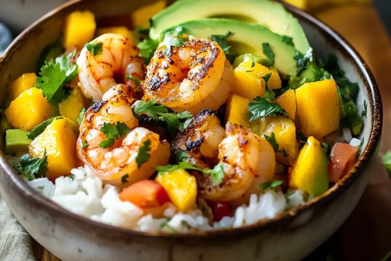 Chipotle Shrimp Avocado And Mango Rice Bowls Recipe