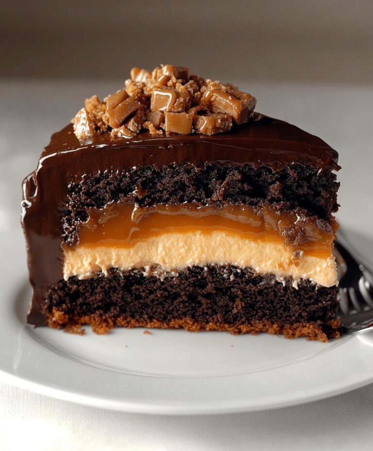 Chocolate Caramel Toffee Crunch Cake Recipe
