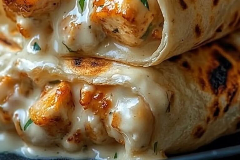 Cheesy Garlic Chicken Wraps Recipe