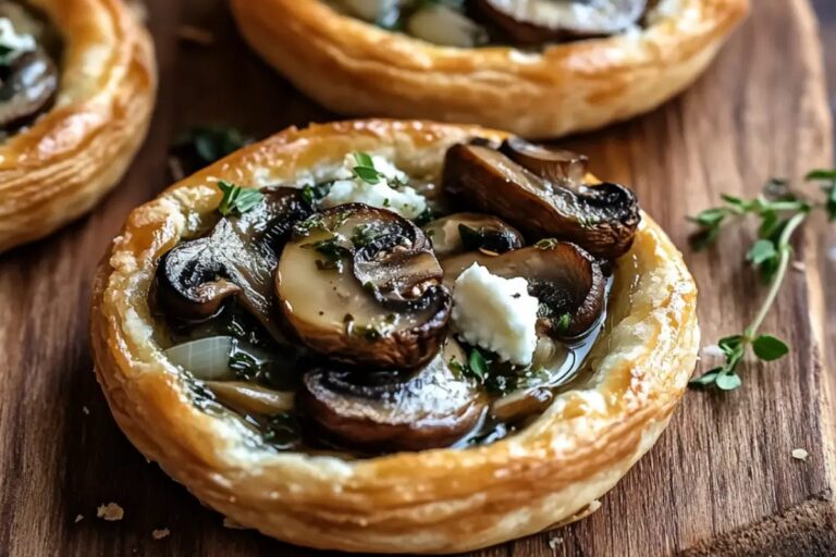 Mini Wild Mushroom And Goat Cheese Pies Recipe