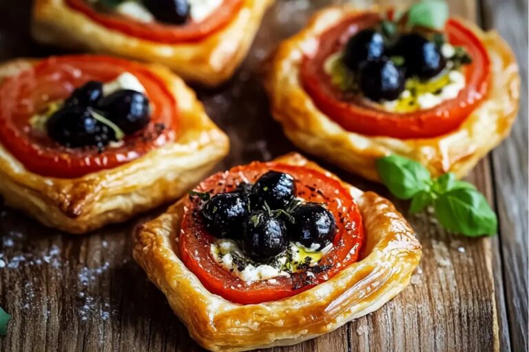 Tomato, Black Olive, And Ricotta Puff Tarts Recipe