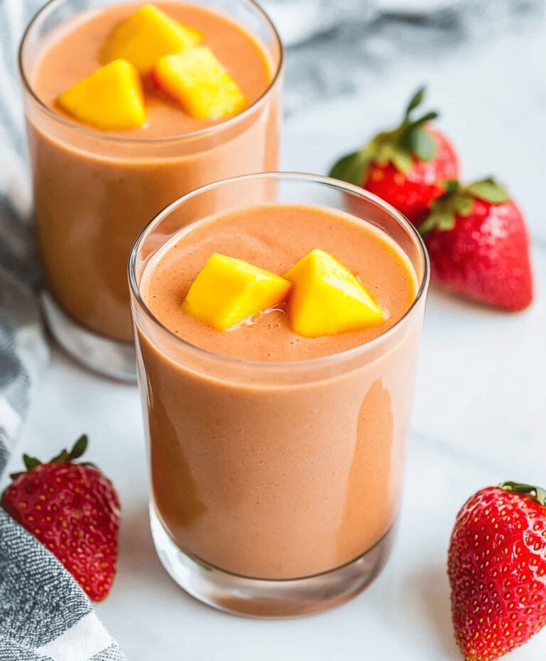 Tropical Strawberry Mango Smoothie Recipe
