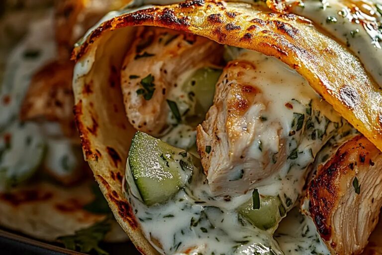 Greek Chicken Gyros With Cucumber Tzatziki Recipe