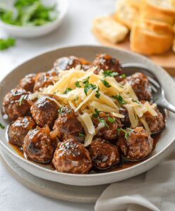 Crockpot French Onion Meatballs Recipe