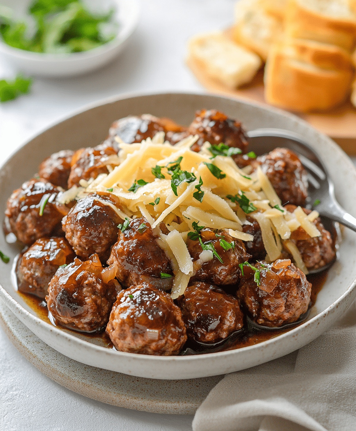 Crockpot French Onion Meatballs Recipe