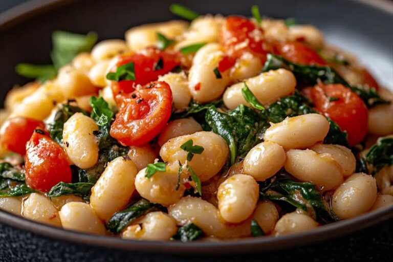 Ditalini With White Beans & Spinach Recipe