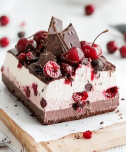 Cherry Chocolate Ice Cream Cake Recipe