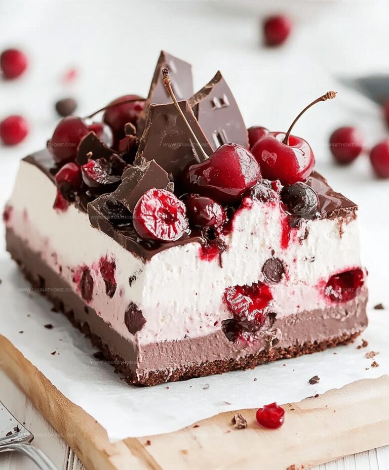 Cherry Chocolate Ice Cream Cake Recipe