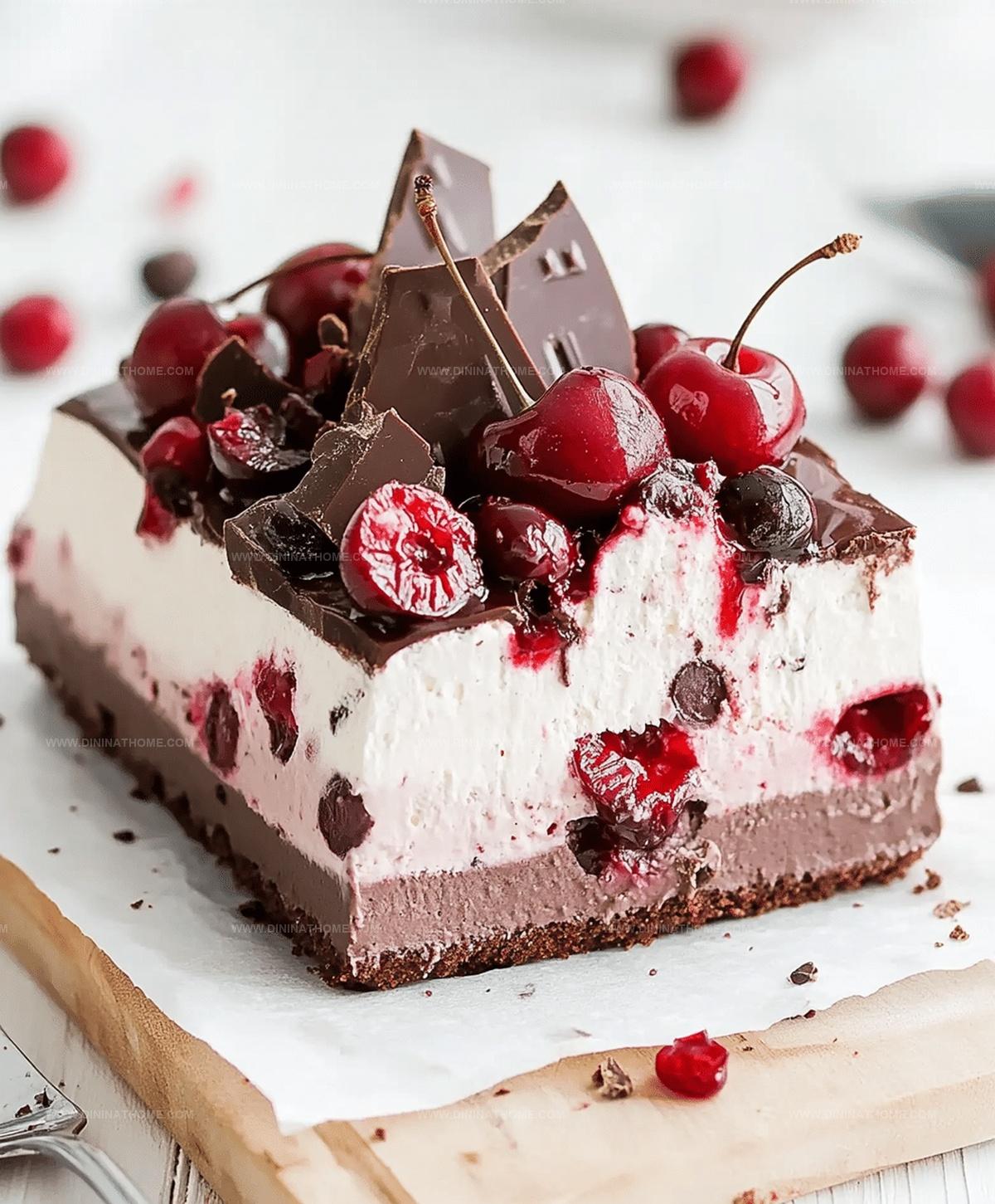 Cherry Chocolate Ice Cream Cake Recipe