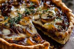 Caramelized Onion Tart With Gruyere And Thyme Recipe