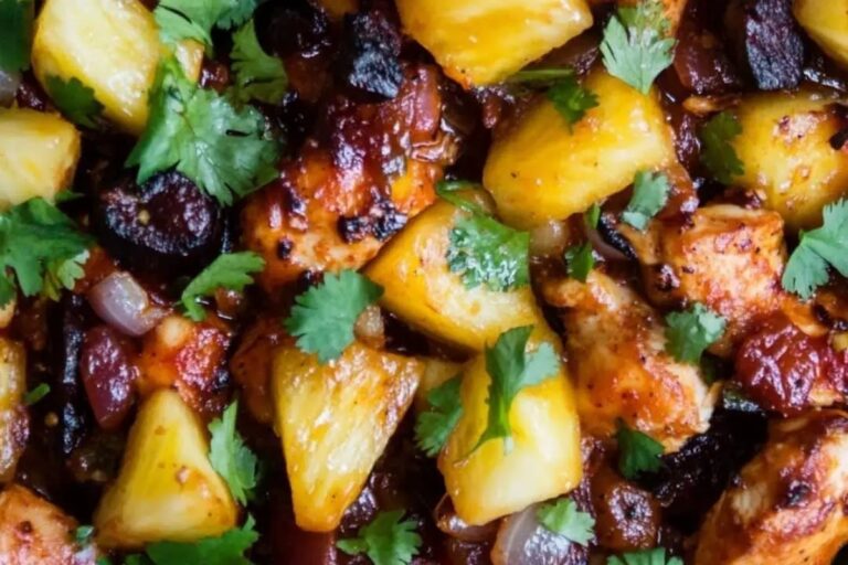 Sheet Pan Chicken, Chipotle & Pineapple Tacos Recipe