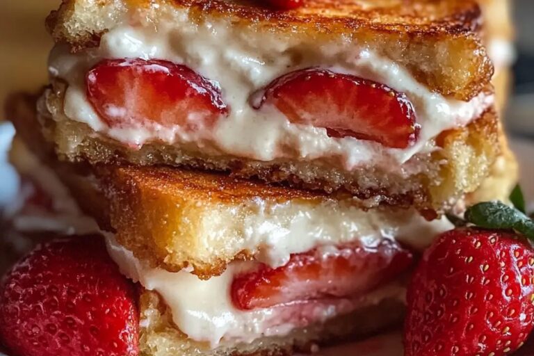Fried Strawberry Cheesecake Sandwiches Recipe